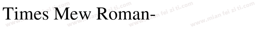 Times Mew Roman字体转换